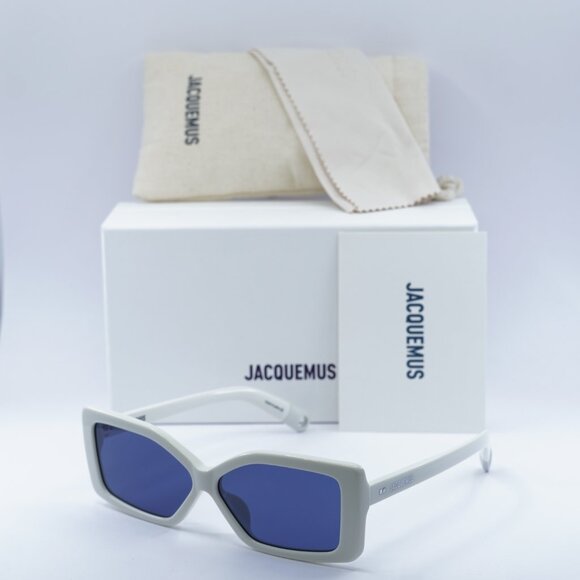 Jacquemus SPIAGGIA JAC/41 C3 Geometric Sunglasses - White/Blue - Picture 7 of 10
